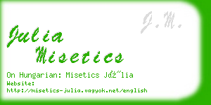 julia misetics business card